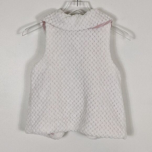 Tahari Cream Faux Fur Toddler Girl Vest Size 5 - Picture 8 of 8